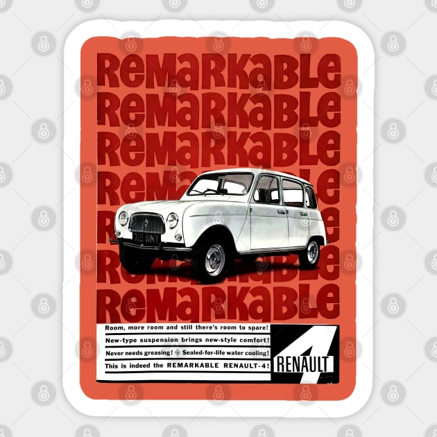 RENAULT 4 - advert Sticker by Throwback Motors